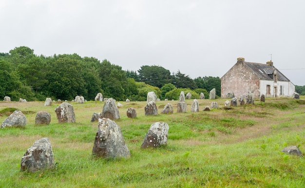 Pedras de carnac na bretanha