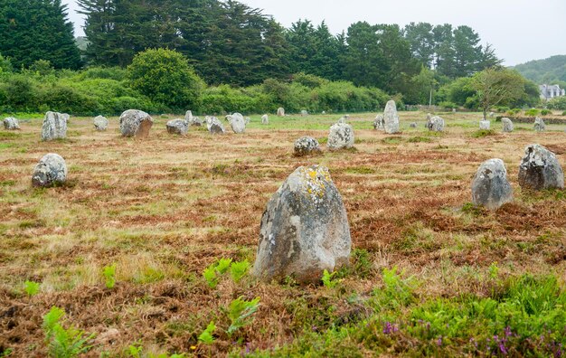 Pedras de carnac na bretanha