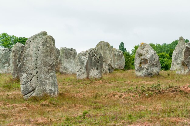 Foto pedras de carnac na bretanha