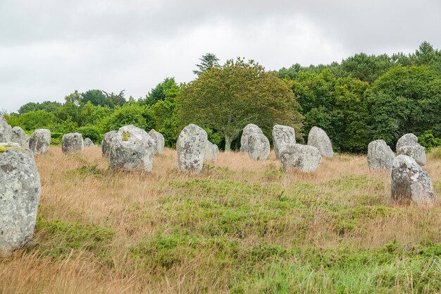 Pedras de carnac na bretanha