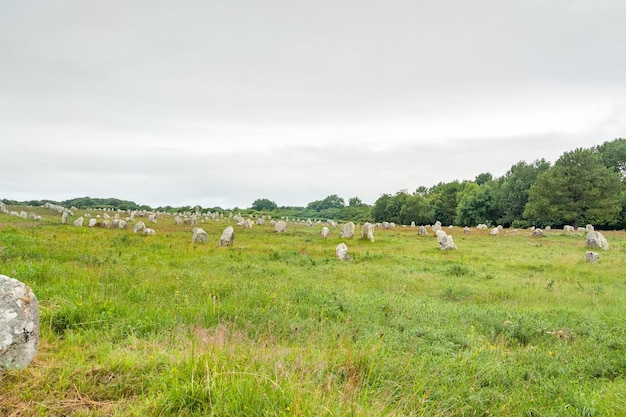 Pedras de carnac na bretanha