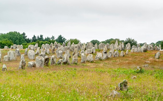 Foto pedras de carnac na bretanha