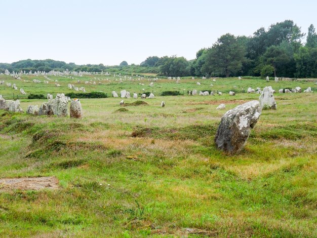 Pedras de carnac na bretanha