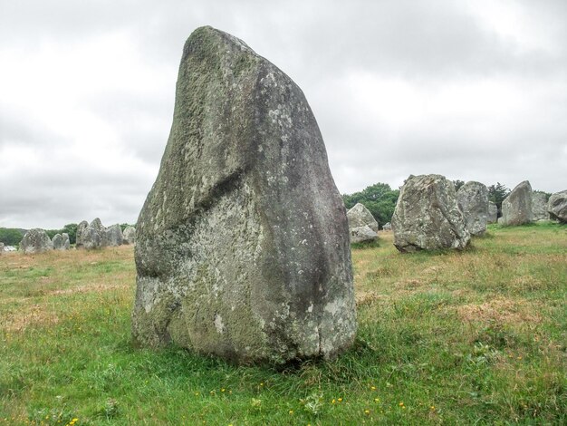 Pedras de carnac na bretanha