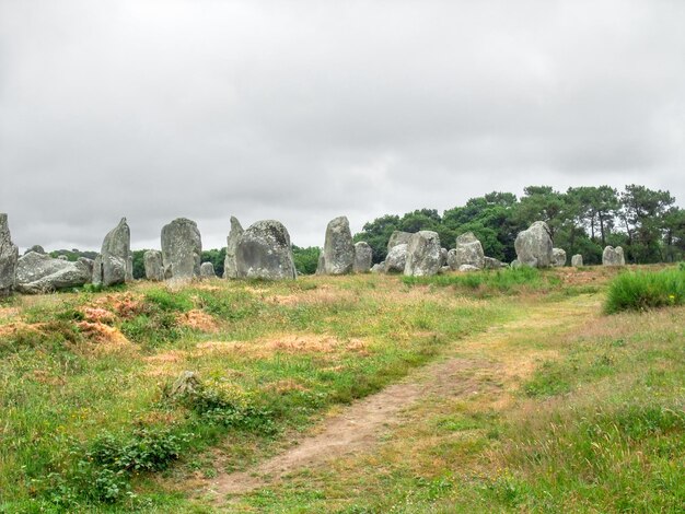 Pedras de carnac na bretanha