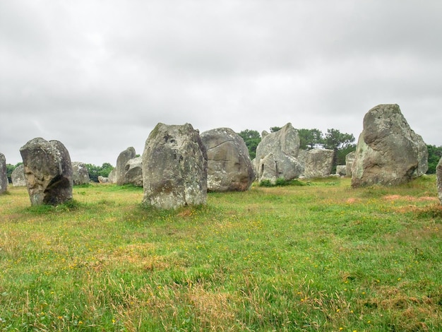 Pedras de carnac na bretanha