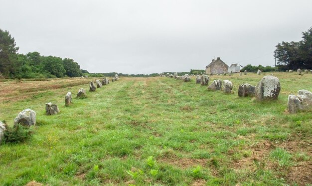 Pedras de carnac na bretanha