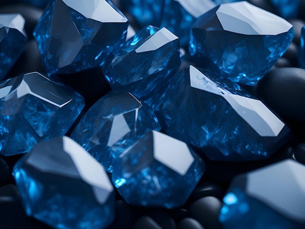 pedras de cristal azul