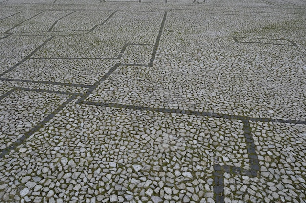 Pedras de pavimentação na cidade em Portugal