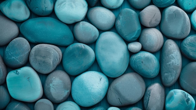 Foto pedras de praia azuis verdes e turquesa tons de pedras bela natureza imagem de fundo