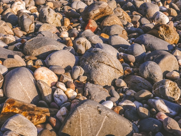 Pedras na praia, seixos como abstrato