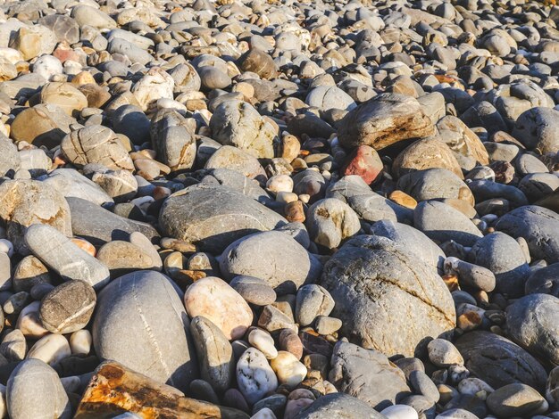 Pedras na praia, seixos como abstrato