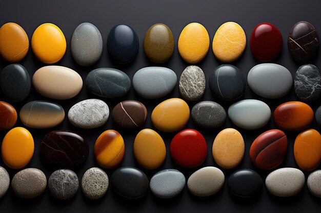 Foto pedras simples e lisas cores de makrolon uma combinação artística imagem simples