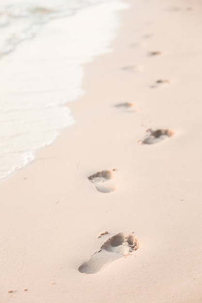 Pegadas na praia