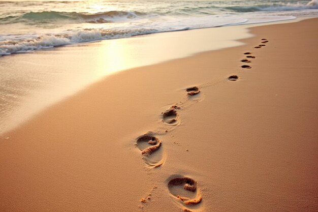 pegadas na praia