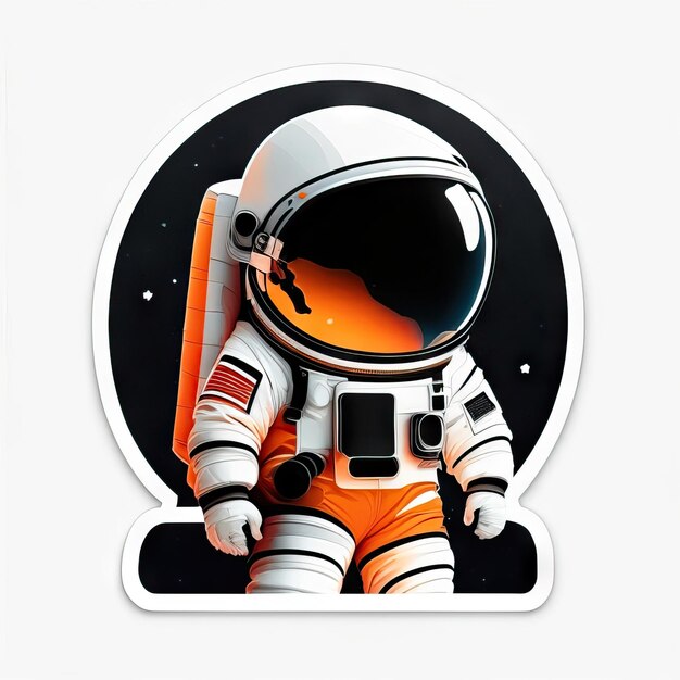 Pegatina de astronauta minimalista