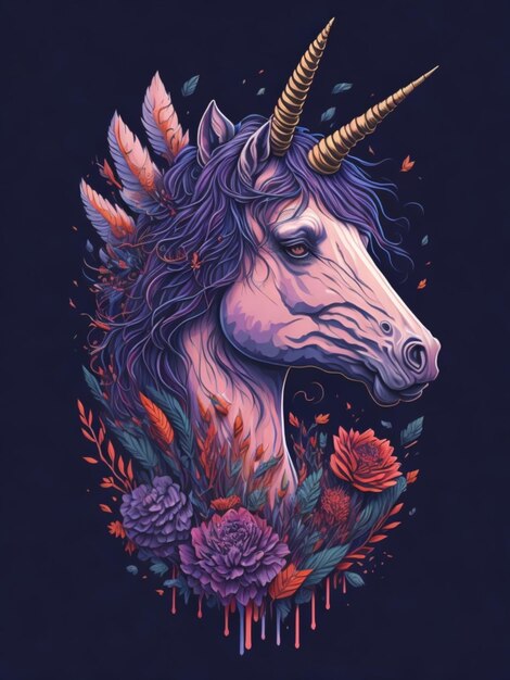 Una pegatina de un caballo para el diseño de camisetas.