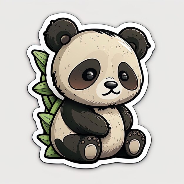 El pegatina de dibujos animados de Panda Palooza