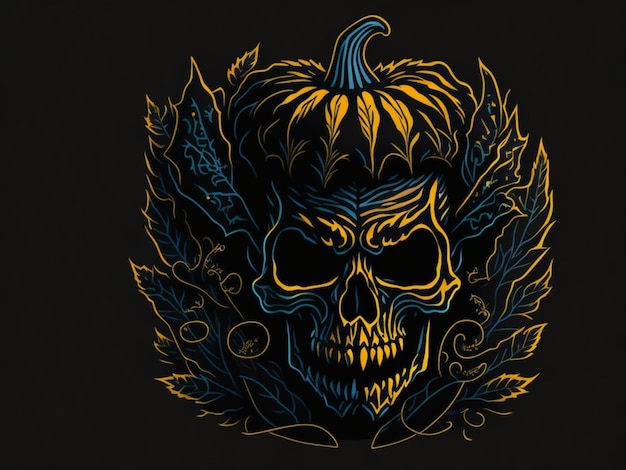 Una pegatina de halloween para camiseta.