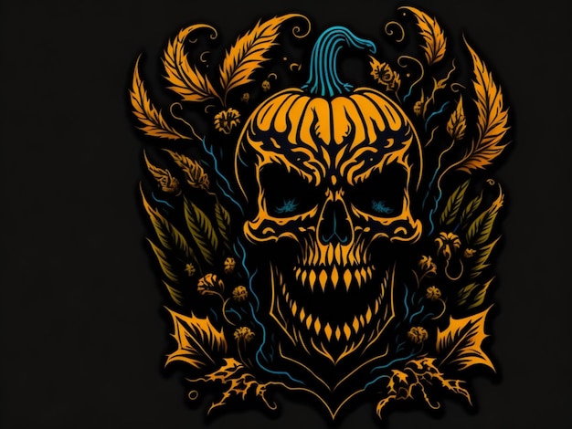 Una pegatina de halloween para camiseta.