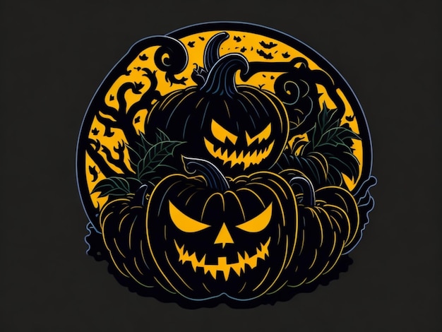 Una pegatina de halloween para camiseta.