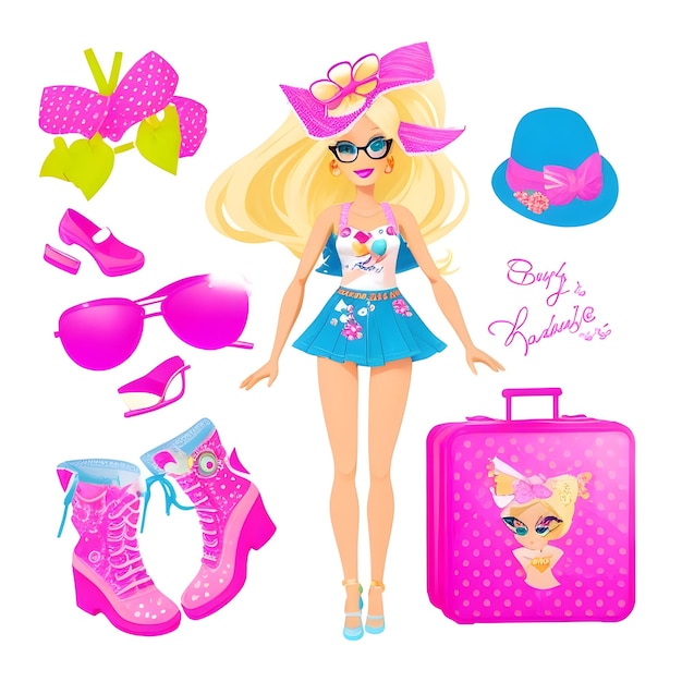 Foto pegatina traje barbie trendy summer
