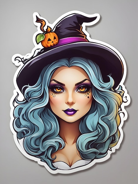 pegatinafondo_blanco_halloween_bruja_hermosa_3