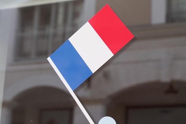 Pegatinas de la bandera francesa de Francia sobre ventanas en color rojo blanco azul