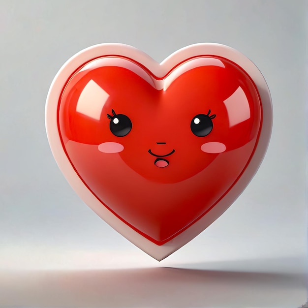Foto pegatinas de corazón personaje 3d con corazón