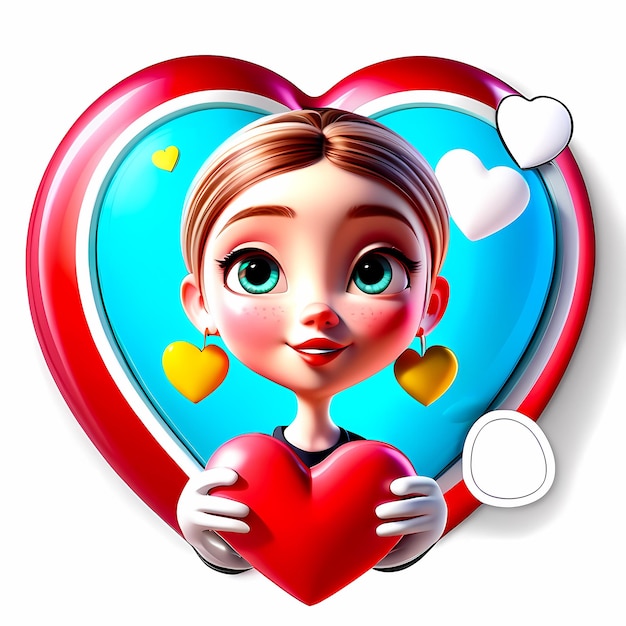 pegatinas en forma de corazón corazones abstractos en 3D con diferentes diseños estilo en forma de corazón