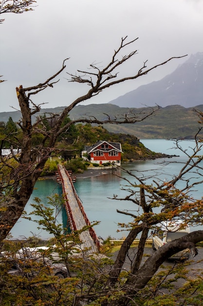 Pehoe See und Insel Torres del Paine Nationalpark Patagonien Chile