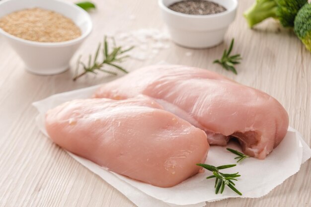 Peito de frango cru Alimento saudável