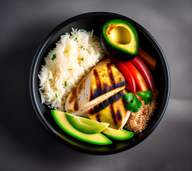 Peito ou Filé de Frango, Carne de Aves Grelhada e Cozida Arroz Branco, Legumes