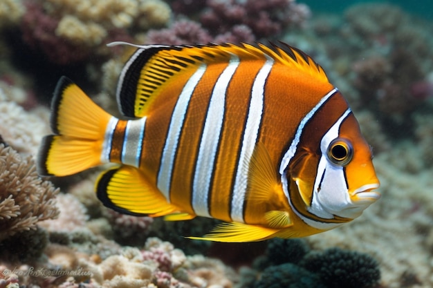 Peixe borboleta de faixa de cobre chelmon rostratus ar c