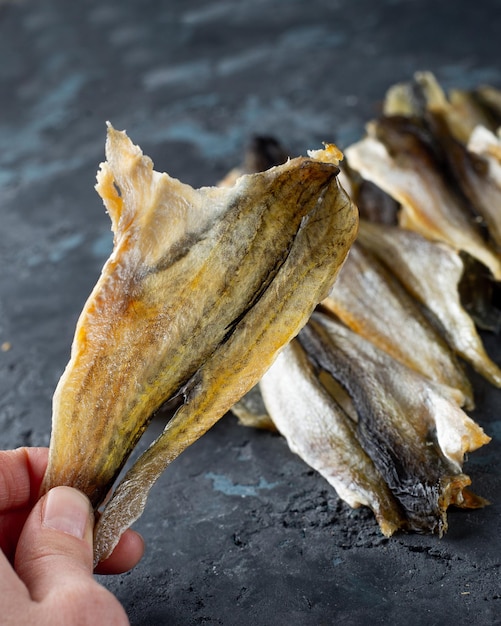 Peixe carapau seco salgado aperitivo de peixe para cerveja