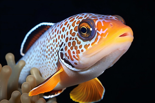 Foto peixe-coral amphiprion percnopterus