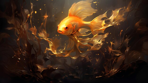 Peixe dourado Peixes dourados Peixe doutado encantador