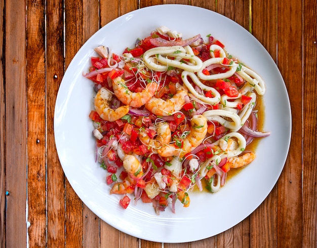 peixe e frutos do mar ceviche do México