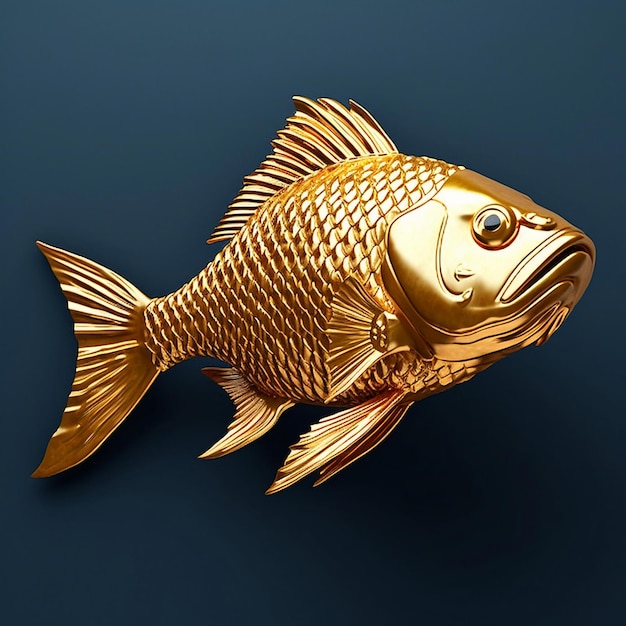 Foto peixe feito de ouro