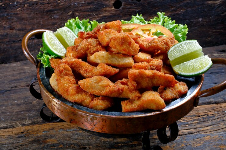 Peixe Frito à milanesa