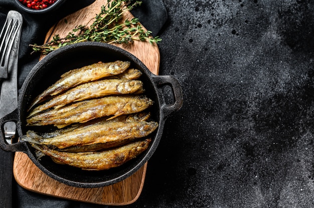 Peixe frito com capelim empanado