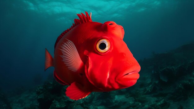 Foto peixe-grande-olho vermelho