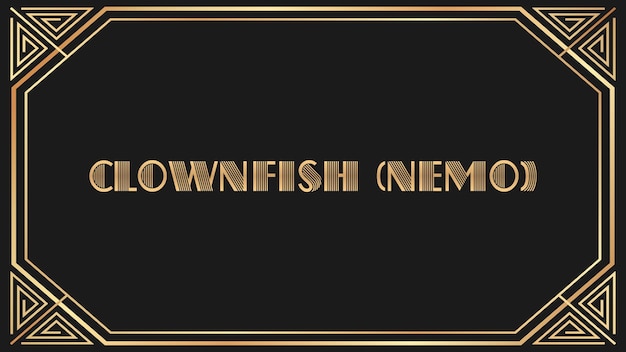 Peixe-palhaço Nemo Jazz Gold Textjpg