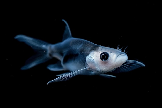 Peixe sobre um fundo preto