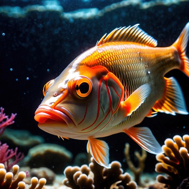 Peixes animais selvagens que vivem na natureza parte do ecossistema