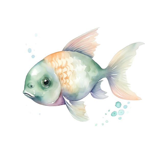 Foto peixes marinhos ilustração em aquarela clipart de animais marinhos