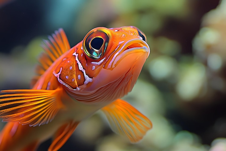 Foto peixes que falam caprichosamente em uma colorida cena subaquática