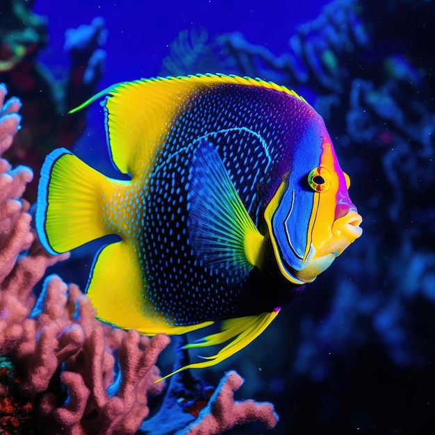 peixes tropicais a nadar debaixo d'água