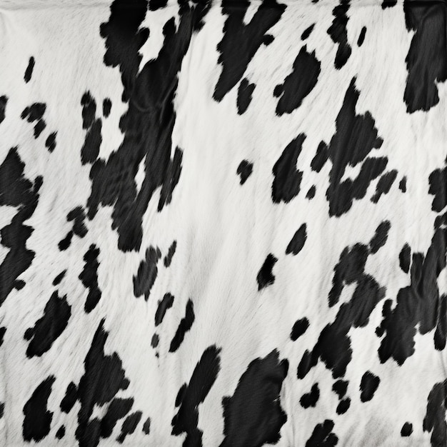 Foto pele de vaca arafe com manchas pretas e manchas brancas generativa ai