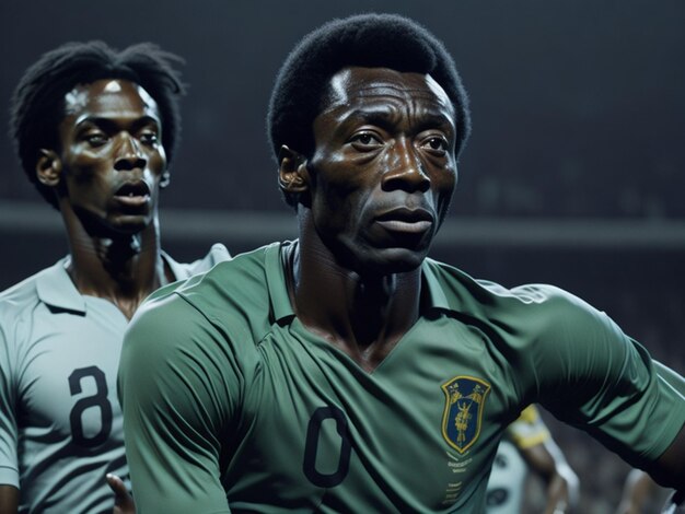 Foto pelé, rey del fútbol.